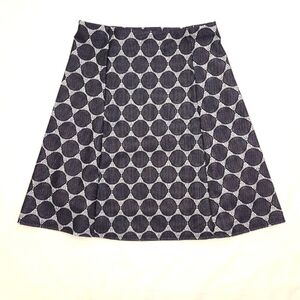 Renee C Maybell Lace Detail Polka Dot Pull-on skirt Size XS 28" Waist
